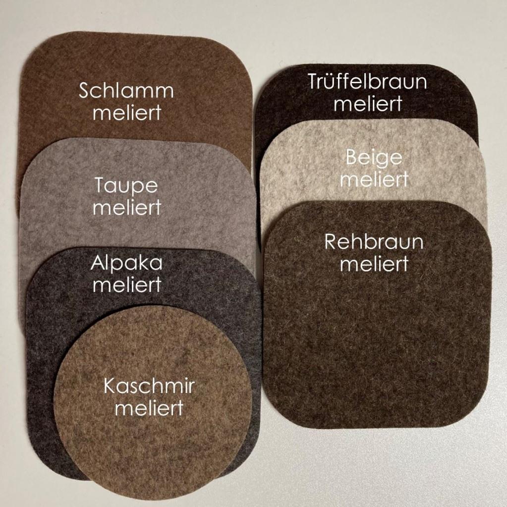 Sie sehen hier den Farbabgleich von Naturtönen aus Filz - Beige meliert 