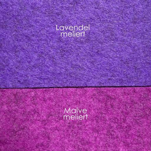Farbbeispiel Malve udn Lavendel im Vergelich