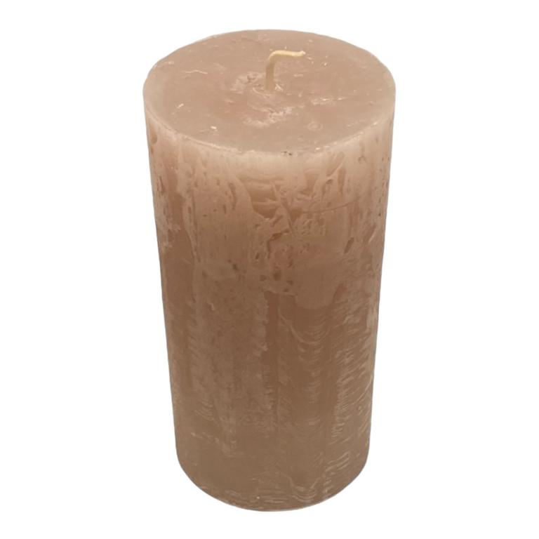 Kerze Rustic - Farbe sahara - Durchmesser 7 cm - Höhe 14 cm