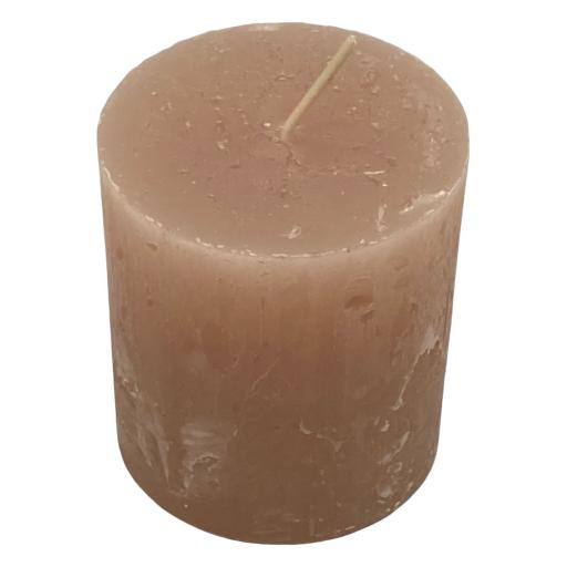 Kerze Rustic - Farbe sahara - Durchmesser 7 cm - Höhe Y 8 cm
