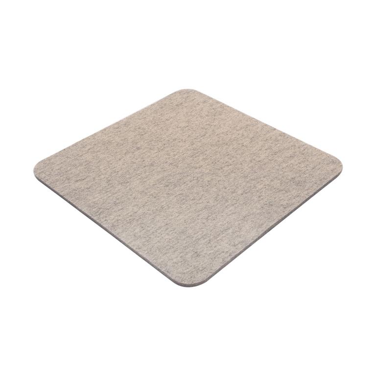 Filz Sitzauflage mit abgerundeten Ecken - Farbe: Beige meliert