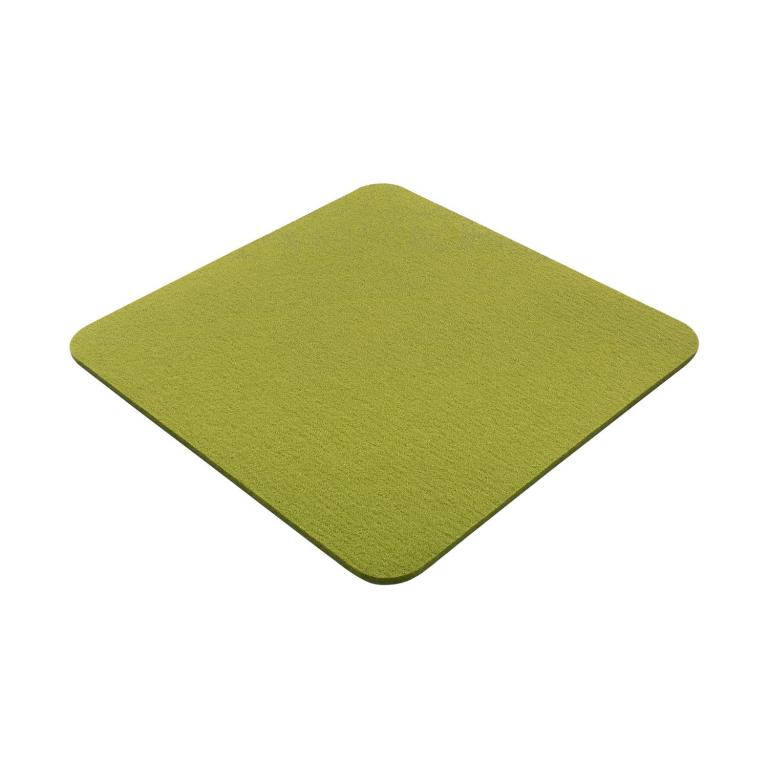 Filz Sitzauflage mit abgerundeten Ecken - Farbe: Lindgrün uni
