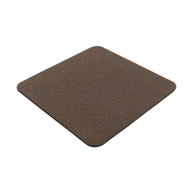 Filz Sitzauflage mit abgerundeten Ecken - Farbe: Schlamm meliert