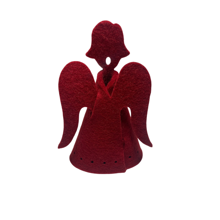Filz Engel Weihnachten - Deko - Farbe_ Rot - Ansicht Hinten