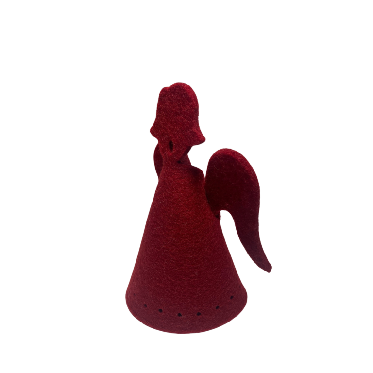 Filz Engel Weihnachten - Deko - Farbe_ Rot - Ansicht Seite
