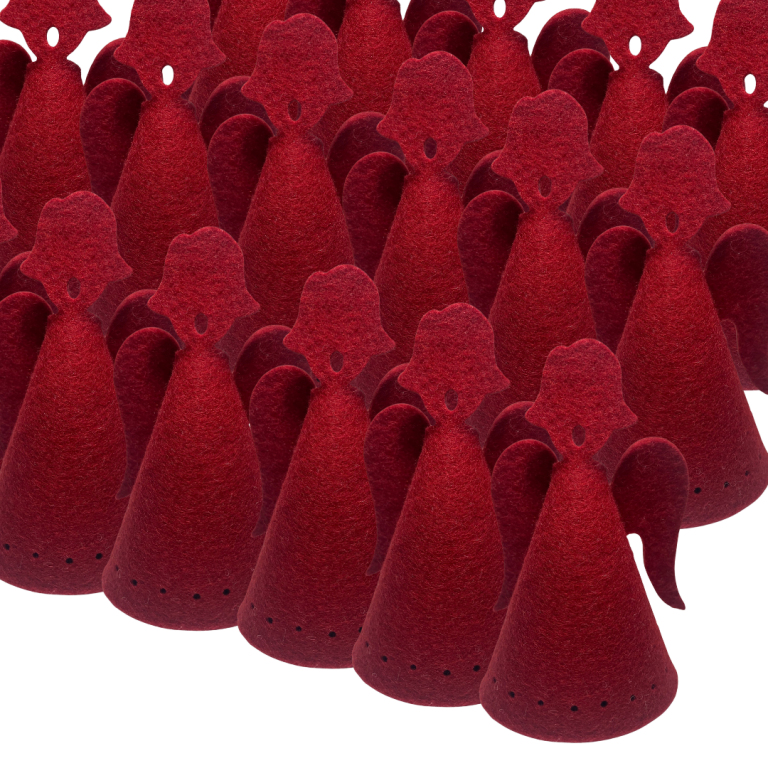 Filz Engel Weihnachten - Deko - Farbe_ Rot - Ansicht vorn (2)