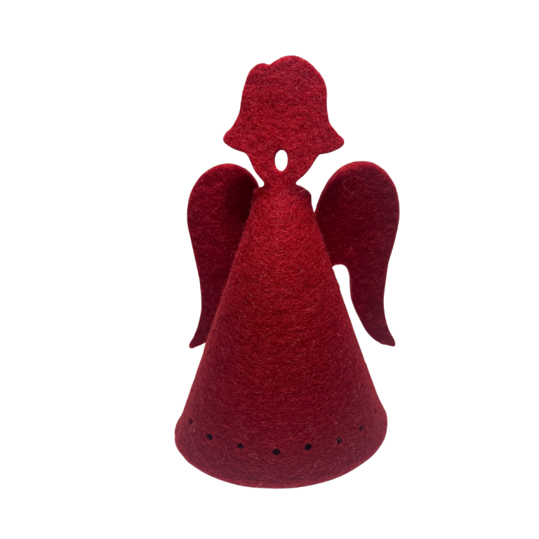 Filz Engel Weihnachten - Deko - Farbe_ Rot - Ansicht vorn