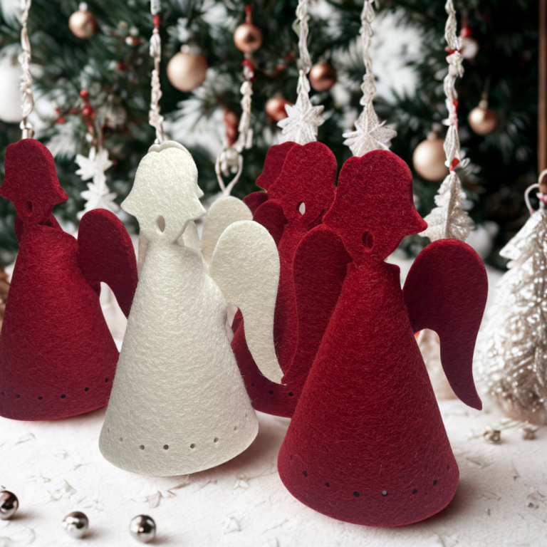 Weihnachten mit Engel aus Filz